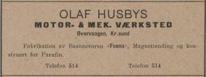 Reklame for Fosna (1918)