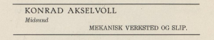 Konrad Akselvoll Mekanisk Verksted 1941.png