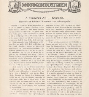 Omtale av Gulowsen i 1923