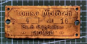Motorskilt Tromsø Motoren - Gave fra Øystein Mork Heide