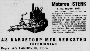 Reklame for Sterk (1931)
