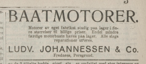 Reklame i Varden fra 1921.