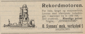 Reklame for Rekordmotoren - 1931