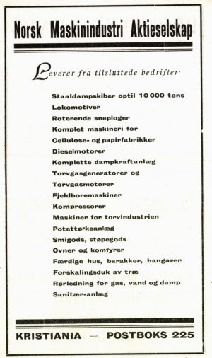 Reklame fra 1919 (Norsk Militært Tidsskrift)