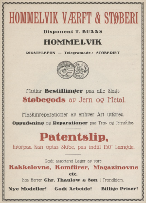 1917 Hommelvik verft og støperi.png